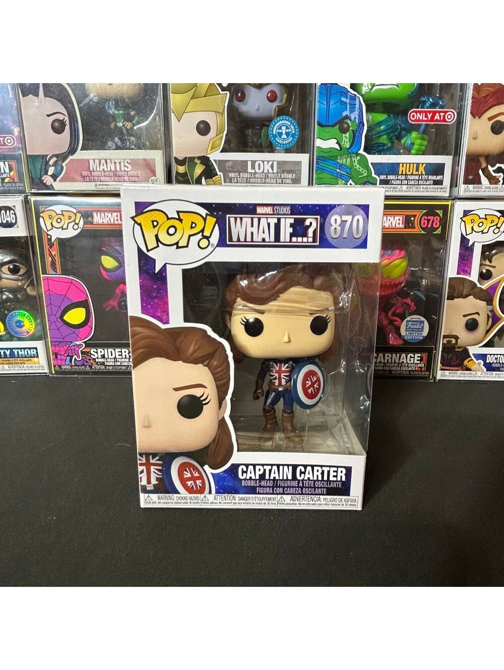 Funko Pop Marvel What If Captain Carter 870 Vinyl Bobble-Head Figure MCU